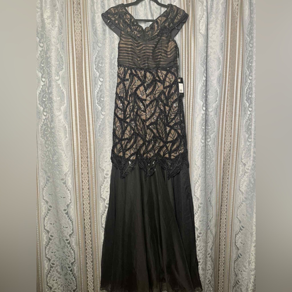 Tadashi Shoji Black Embroidered Lace Mermaid Maxi Dress - Picture 7 of 9